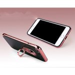 Wholesale iPhone 7 Aluminum Design Ring Holder Stand Case (Rose Gold)